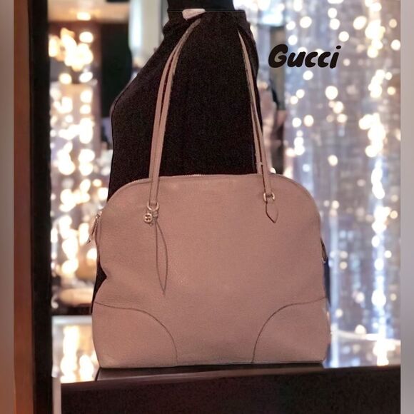GUCCI LEATHER SHOULDER TOTE HAND BAG LARGE - Picture 1 of 16